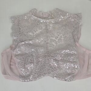 Victoria's Secret Bra Women 36C Pink Dream Angel High Neck Lace Unlined Demi NEW